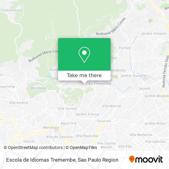 Mapa Escola de Idiomas Tremembe