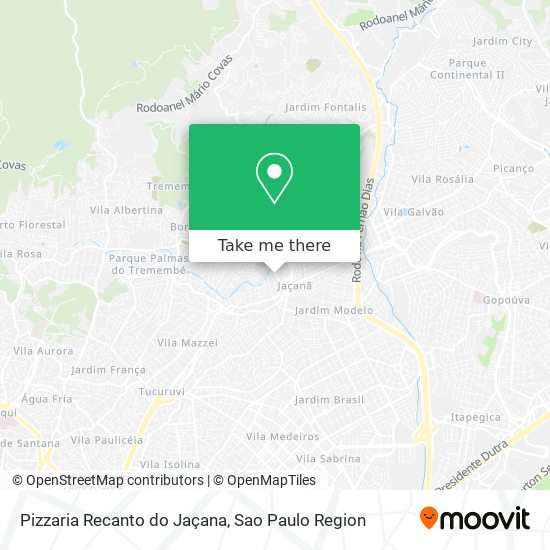 Pizzaria Recanto do Jaçana map