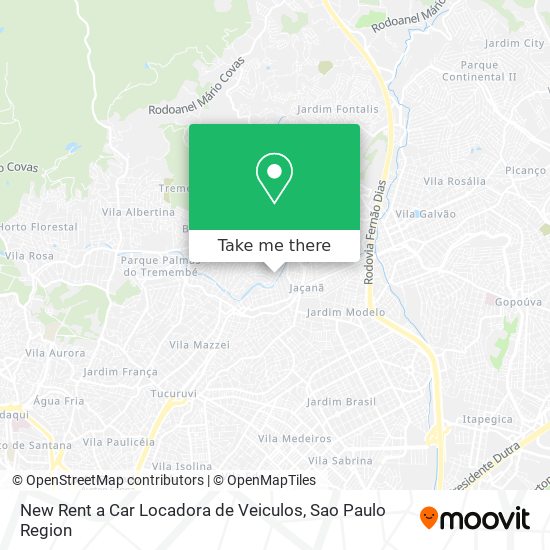 Mapa New Rent a Car Locadora de Veiculos