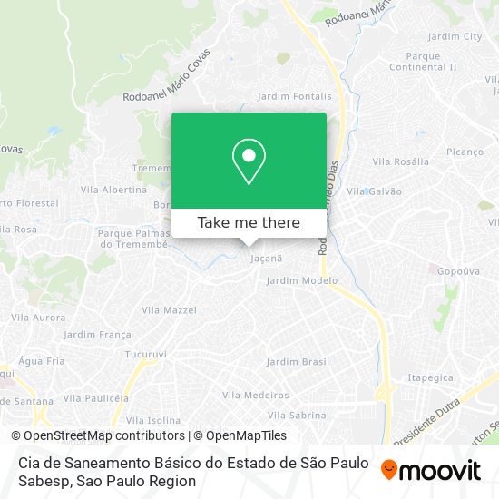 Cia de Saneamento Básico do Estado de São Paulo Sabesp map