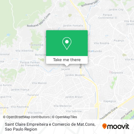 Saint Claire Empreiteira e Comercio de Mat.Cons map