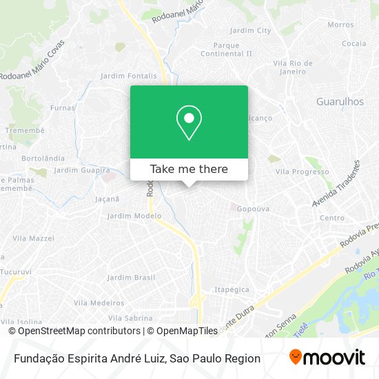 Fundação Espirita André Luiz map