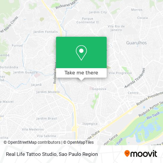 Real Life Tattoo Studio map