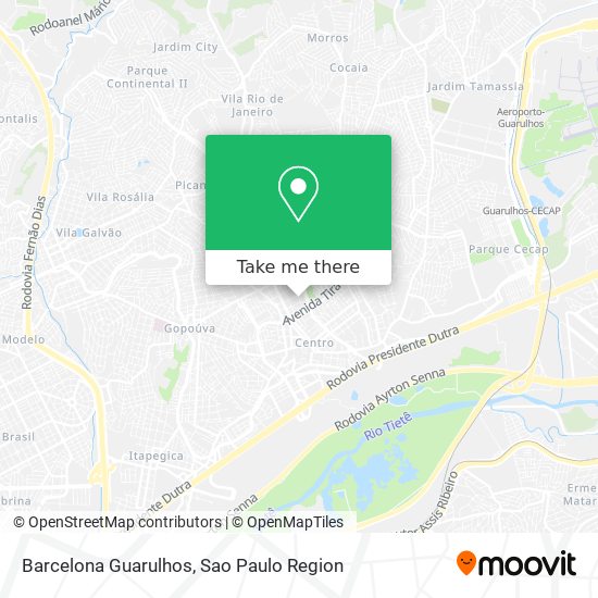 Barcelona Guarulhos map