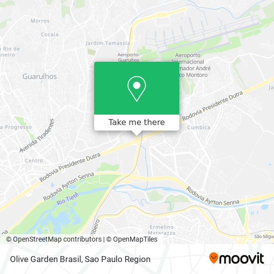 Mapa Olive Garden Brasil