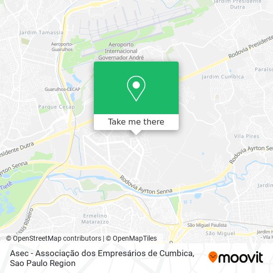 Asec - Associação dos Empresários de Cumbica map