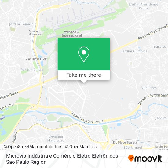 Microvip Indústria e Comércio Eletro Eletrônicos map