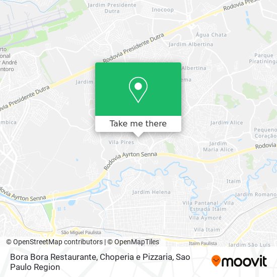 Bora Bora Restaurante, Choperia e Pizzaria map
