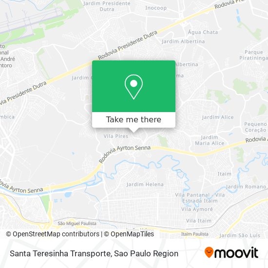 Santa Teresinha Transporte map