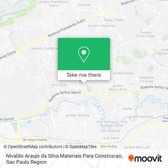 Nivaldo Araujo da Silva Materiais Para Construcao map