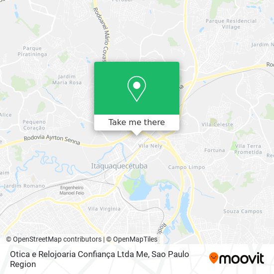 Mapa Otica e Relojoaria Confiança Ltda Me