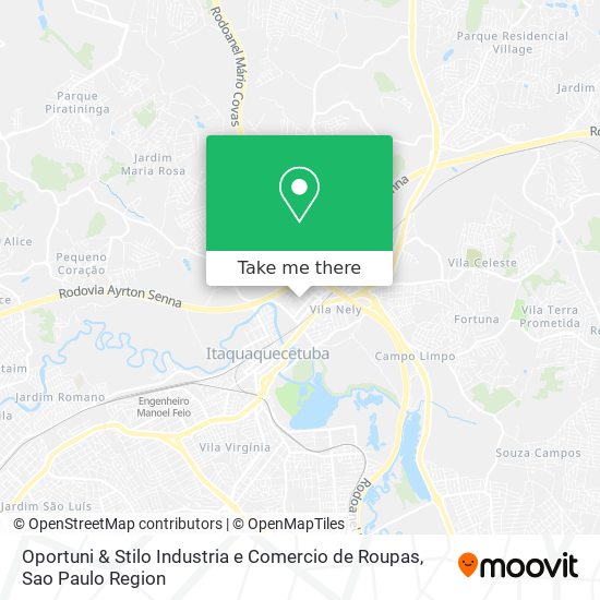 Oportuni & Stilo Industria e Comercio de Roupas map