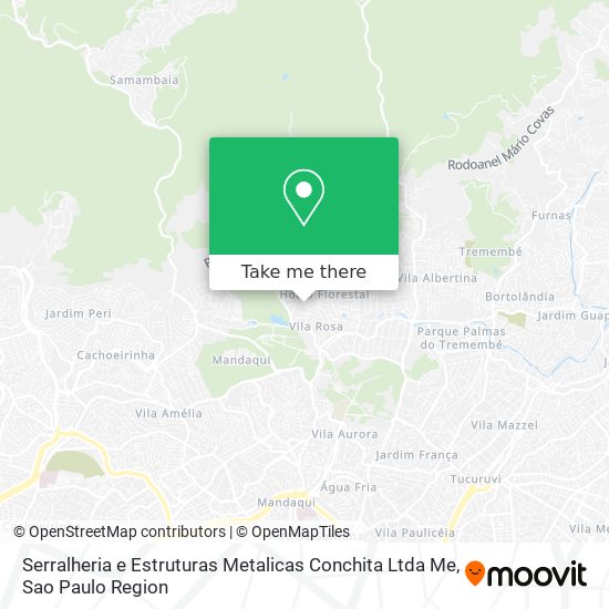 Serralheria e Estruturas Metalicas Conchita Ltda Me map