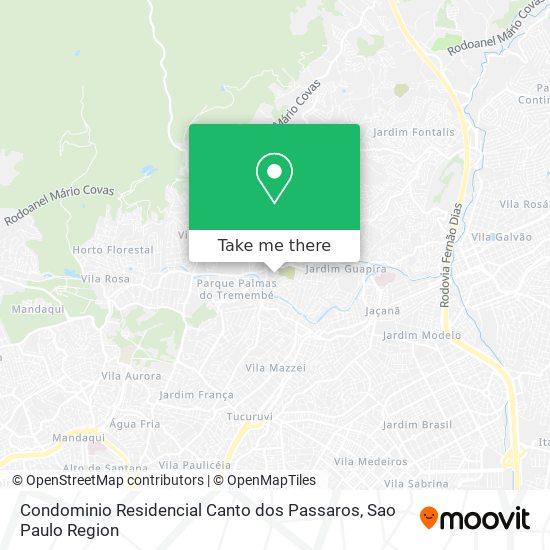 Condominio Residencial Canto dos Passaros map