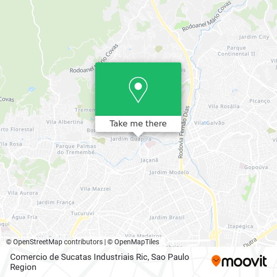Comercio de Sucatas Industriais Ric map