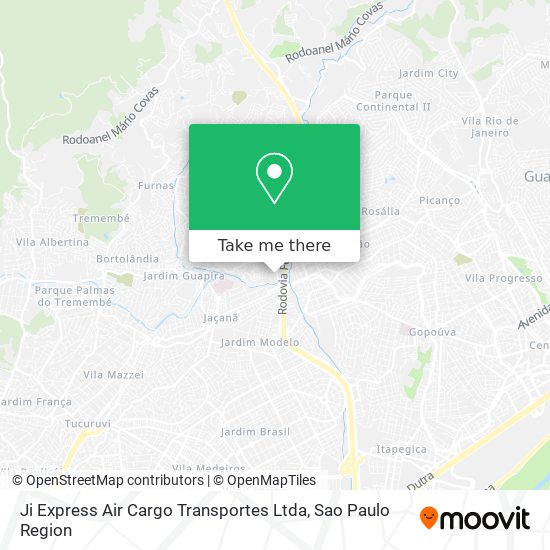 Mapa Ji Express Air Cargo Transportes Ltda