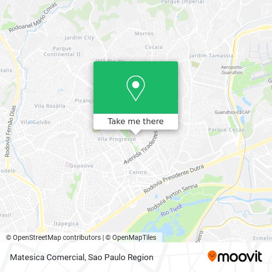 Matesica Comercial map