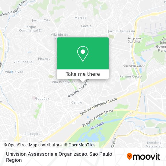 Mapa Univision Assessoria e Organizacao