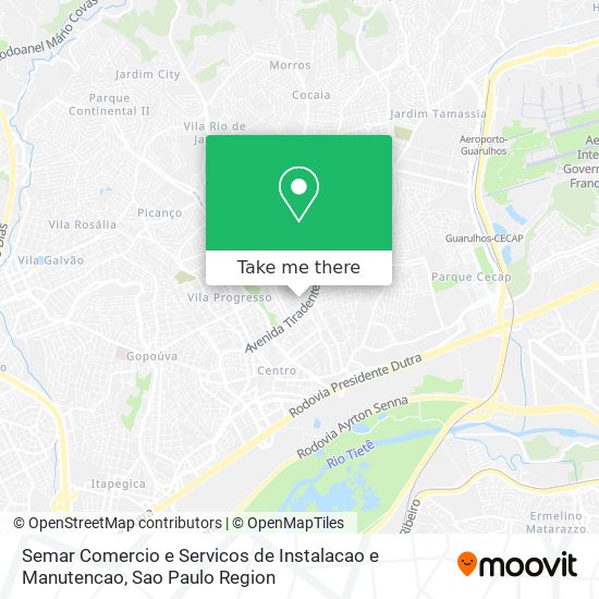 Mapa Semar Comercio e Servicos de Instalacao e Manutencao