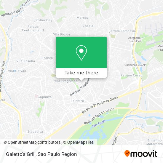 Mapa Galetto's Grill