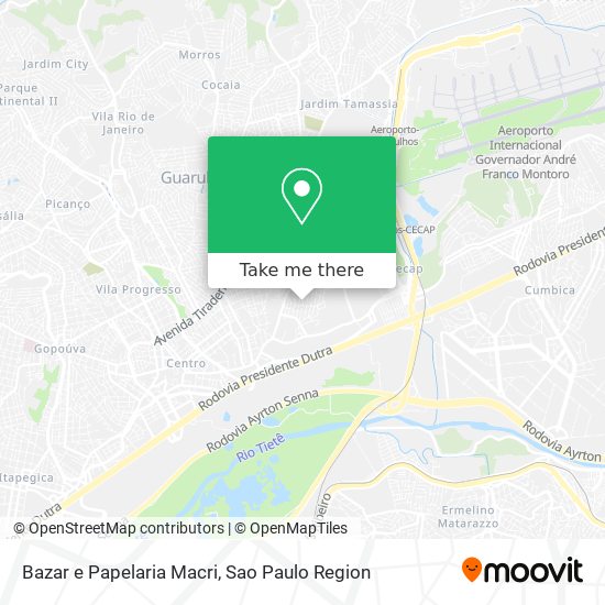 Bazar e Papelaria Macri map