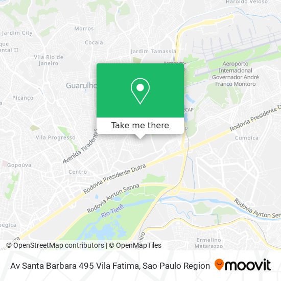 Av Santa Barbara 495 Vila Fatima map
