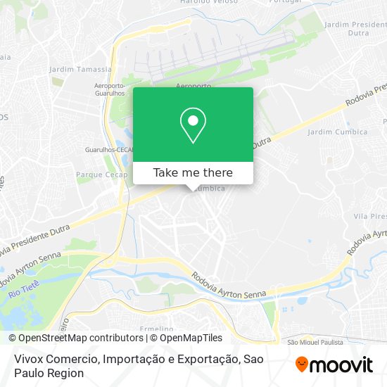 Mapa Vivox Comercio, Importação e Exportação