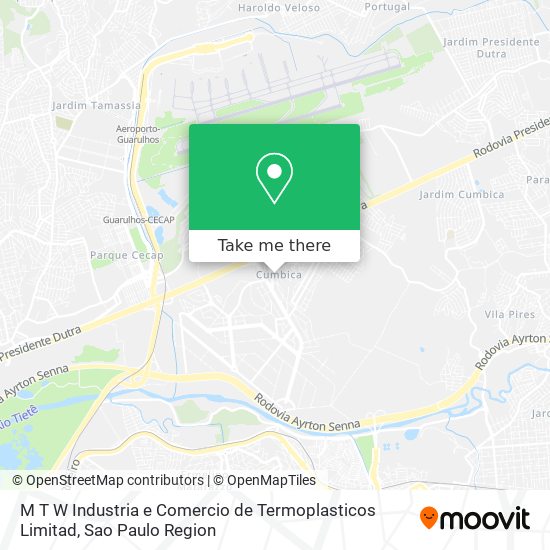 M T W Industria e Comercio de Termoplasticos Limitad map