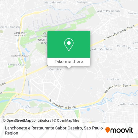 Mapa Lanchonete e Restaurante Sabor Caseiro