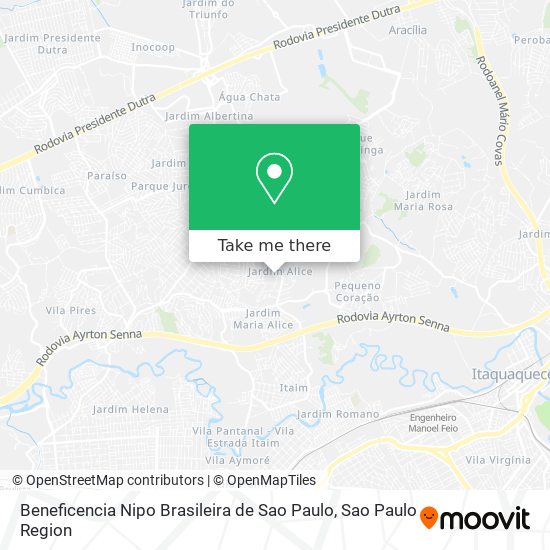 Beneficencia Nipo Brasileira de Sao Paulo map