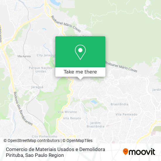 Comercio de Materiais Usados e Demolidora Pirituba map
