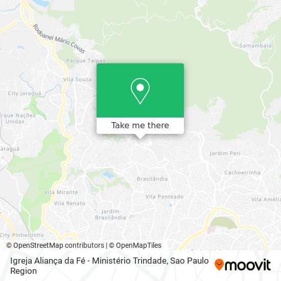 Mapa Igreja Aliança da Fé - Ministério Trindade