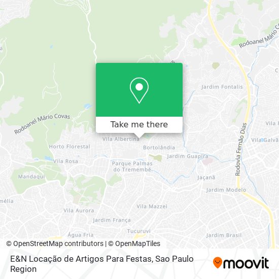 Mapa E&N Locação de Artigos Para Festas