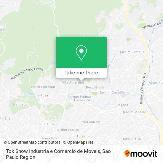 Mapa Tok Show Industria e Comercio de Moveis