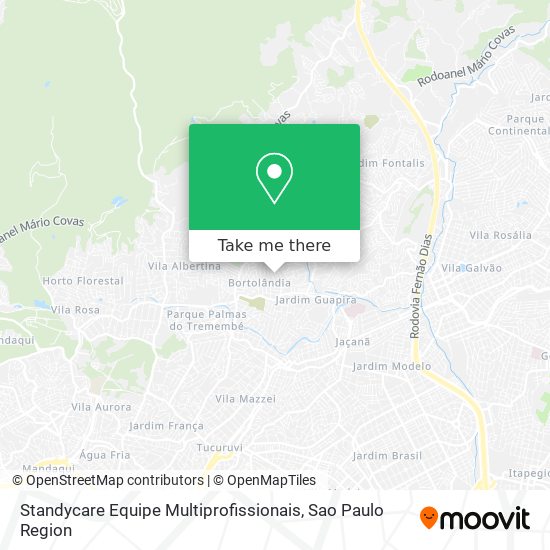 Mapa Standycare Equipe Multiprofissionais