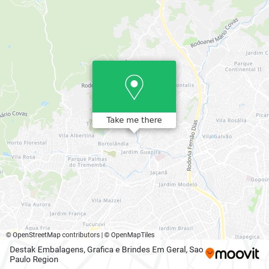 Destak Embalagens, Grafica e Brindes Em Geral map