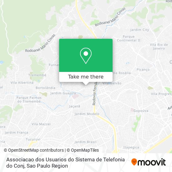 Mapa Associacao dos Usuarios do Sistema de Telefonia do Conj