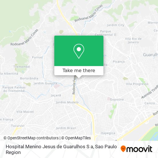 Mapa Hospital Menino Jesus de Guarulhos S a