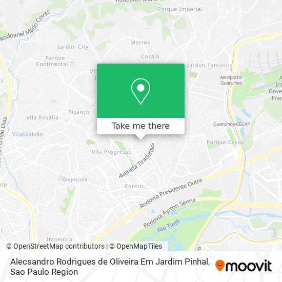 Mapa Alecsandro Rodrigues de Oliveira Em Jardim Pinhal