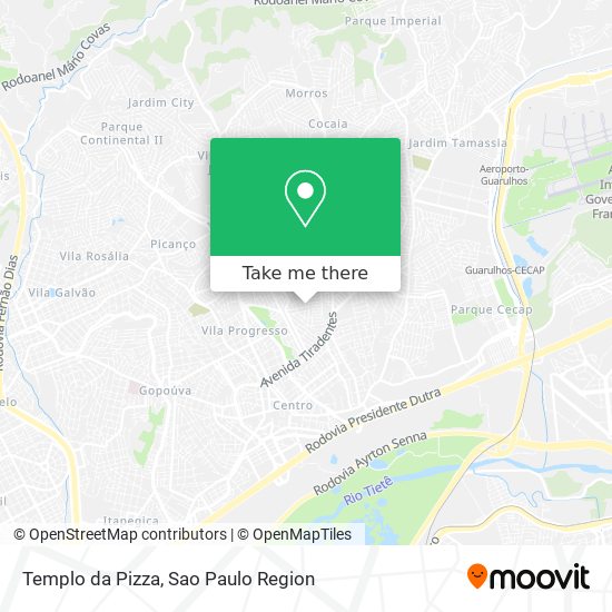 Mapa Templo da Pizza