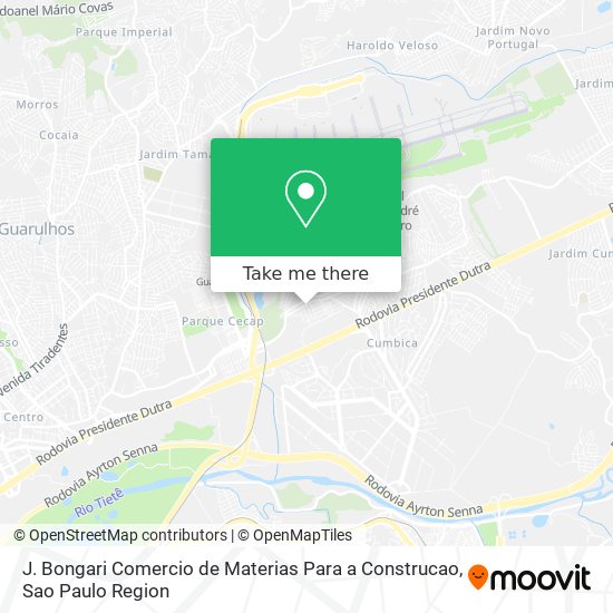 J. Bongari Comercio de Materias Para a Construcao map
