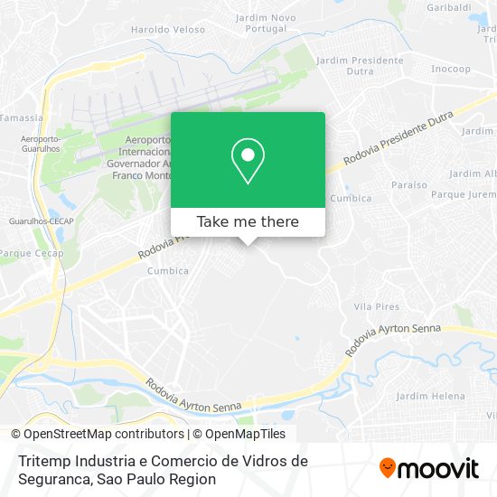 Tritemp Industria e Comercio de Vidros de Seguranca map