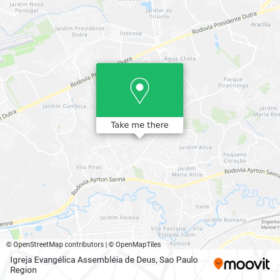 Mapa Igreja Evangélica Assembléia de Deus