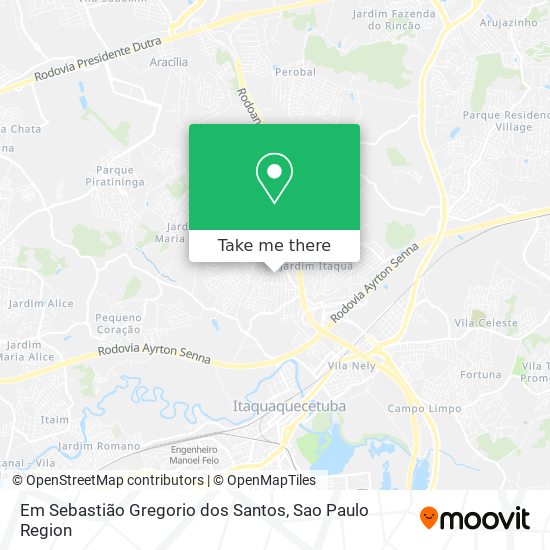 Em Sebastião Gregorio dos Santos map