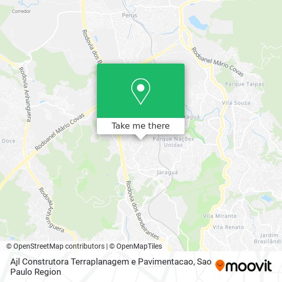 Mapa Ajl Construtora Terraplanagem e Pavimentacao