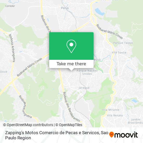 Zapping's Motos Comercio de Pecas e Servicos map