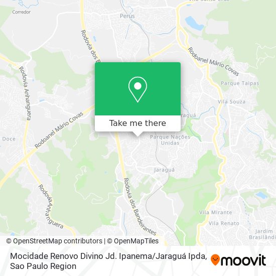 Mocidade Renovo Divino Jd. Ipanema / Jaraguá Ipda map
