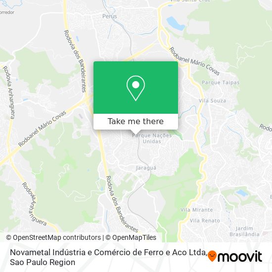 Novametal Indústria e Comércio de Ferro e Aco Ltda map