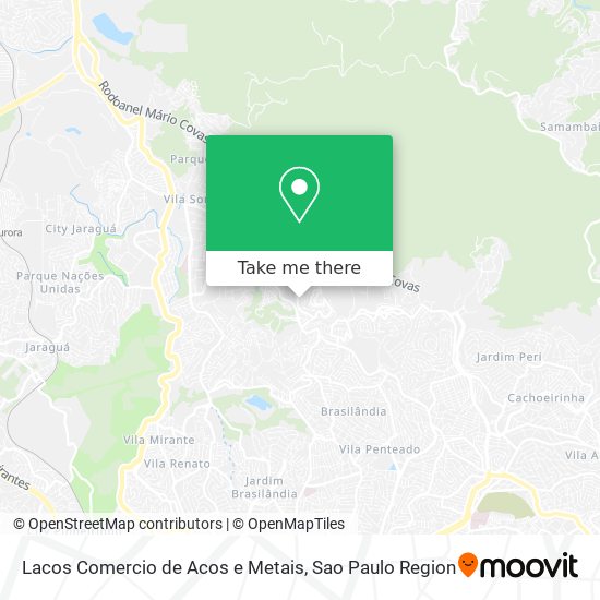 Lacos Comercio de Acos e Metais map