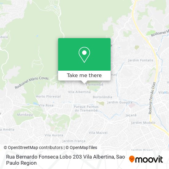 Mapa Rua Bernardo Fonseca Lobo 203 Vila Albertina